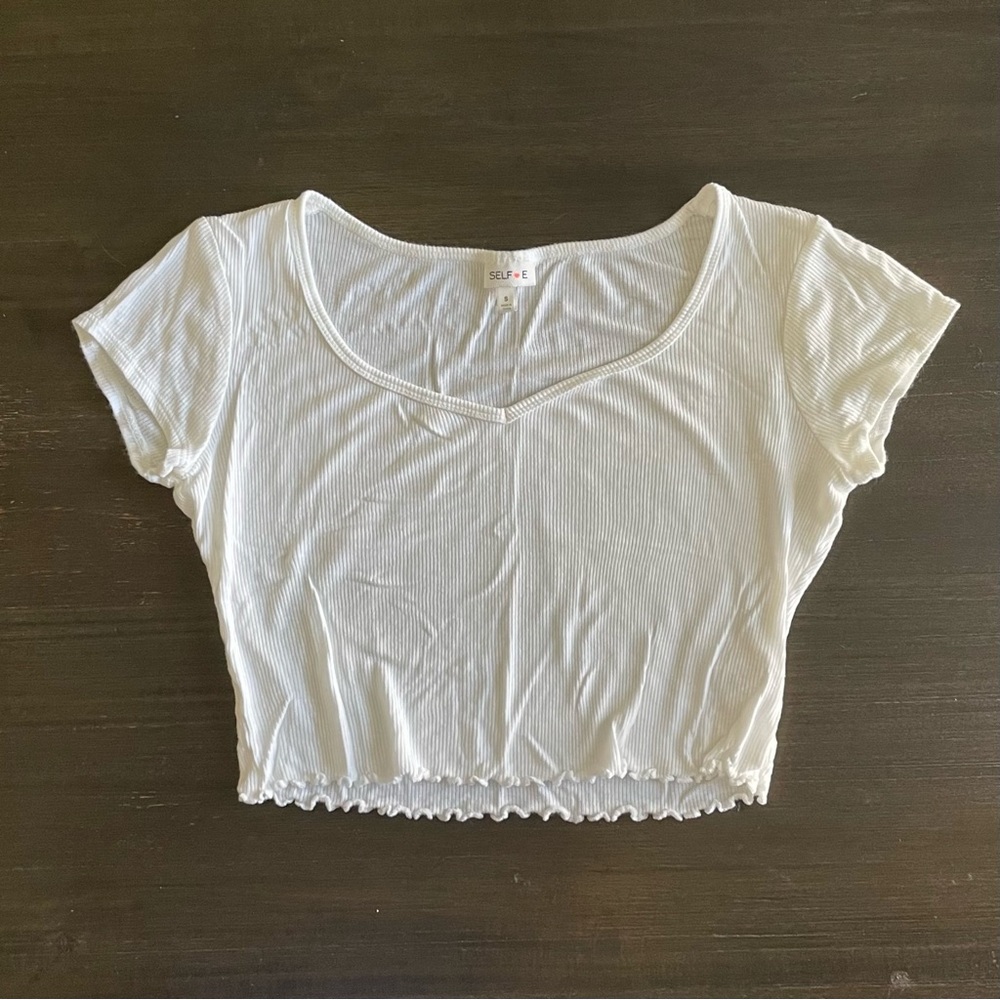 Self E V-Neck Crop Top